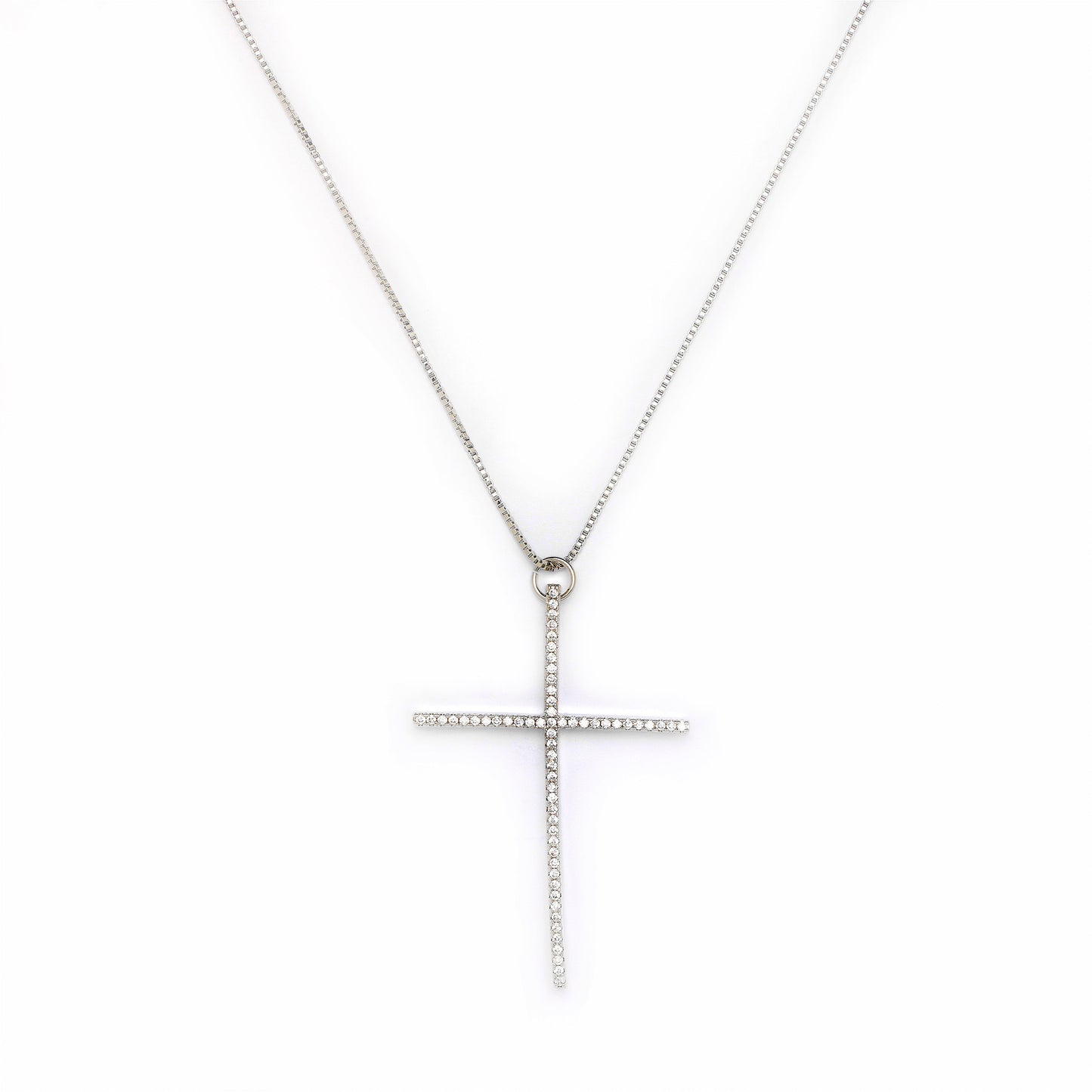 Big Silver Faith Necklace