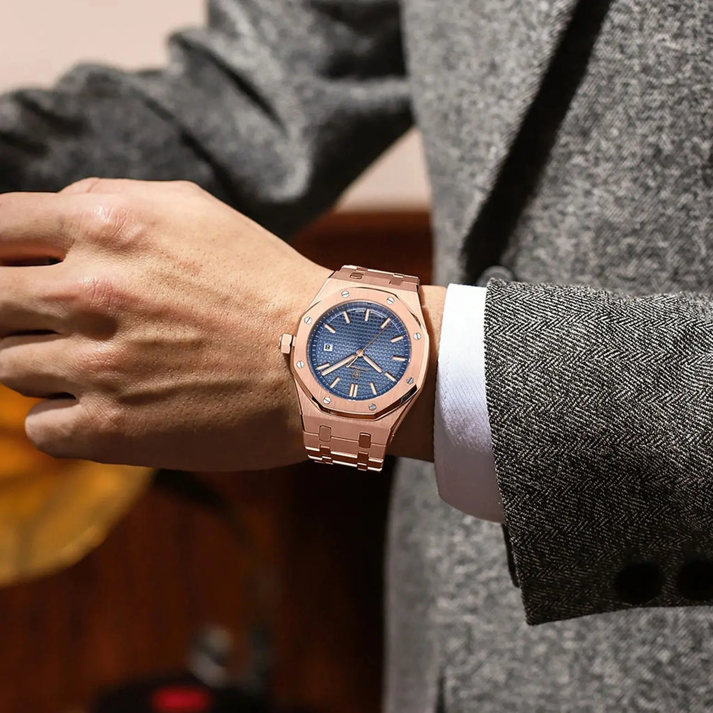 Luxury Men's Watch Waterproof Luminous Stainless Steel