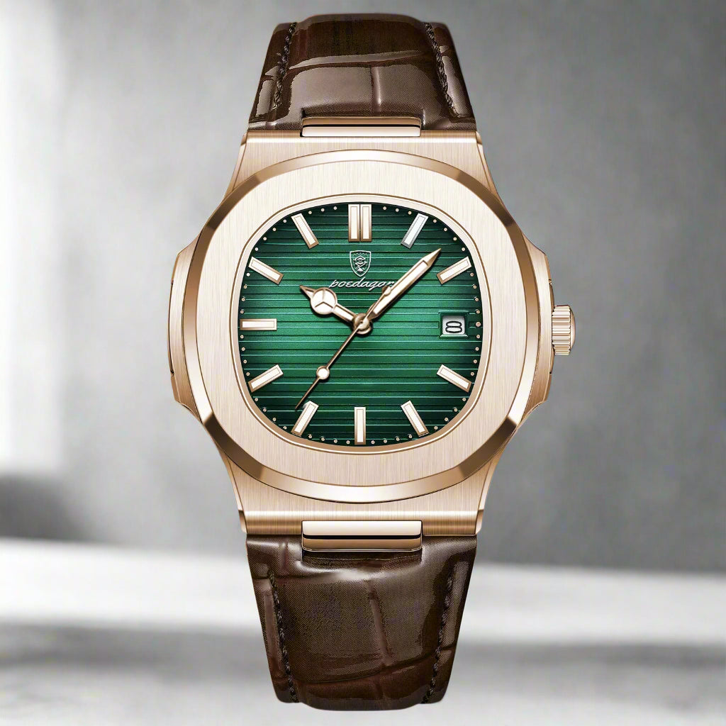 Luxury Man Watch Waterproof Luminous Leather Watch Any Occasion